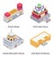 Historical Buildings Isometric Icons Pack