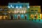 Historical buildings in Old Havana at night