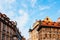 Historical buildings on Old Town Square Prague Czechia.