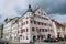 Historical buildings in Regensburg, Germany.