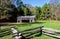 Historical Cantilever Barn At Cades Cove Tennessee