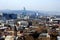 Historical center of Tbilisi from the top point, below the old town and picturesque roofs