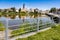 Historical center, Ulicky pond, Telc UNESCO, Vysocina district, Czech republic, Europe