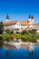 Historical center, Ulicky pond, Telc UNESCO, Vysocina district, Czech republic, Europe