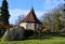 Historical Church in Winter in the Village Ostenholz, Lower Saxony