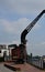 Historical Crane at the Port in the Old Town of Oldenburg, Lower Saxony