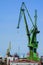 Historical crane in the shipyard in Gdansk, Poland