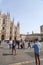 The historical Duomo Square, Piazza del Duomo in the center of Milan, Italy