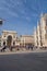 The historical Duomo Square, Piazza del Duomo in the center of Milan, Italy