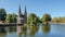 Historical Eastern Gate and drawbridge in Delft, Netherlands