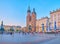 Historical edifices of central Krakow, Poland