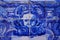 Historical and famous blue tiles, typical for Portugese architecture, Porto, Portugal