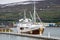 Historical fishing vessel Huni in port of Akureyri