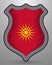 Historical Flag of Republic of Macedonia. Vector Badge and Icon