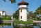 Historical guard tower in a Bangkok park