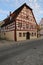 Historical half timber house in Kolpingstrasse 7 in Hilpoltstein, Germany. It is a listed monument
