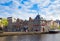 Historical houses in old Haarlem, Holland