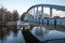 Historical Kaarsild bridge over Emajogi river.