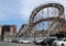 Historical landmark Cyclone roller coaster in the Coney Island section of Brooklyn