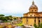Historical landmarks in Rome city center Italy