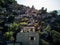 Historical Lycian village of Kayakoy, Fethiye, Mugla, Turkey. Drone aerial shot from above of the Ghost Town Kayakoy