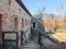 Historical massive stone buildings in limekiln Factory