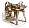 Historical mechanical one-slide wire-forming machine