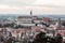 Historical medieval Mikulov city with chateau in Czech republic