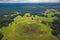 Historical mound Satrija in Samogitia, Lithuania, aerial view