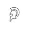 historical movie, helmet icon. Simple thin line, outline  of movie, cinema, film, screen, flicks icons for UI and UX,