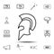 historical movie, helmet icon. Simple thin line, outline vector element of Cinema icons set for UI and UX, website or mobile