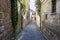 Historical narrow streets of Gaziantep.