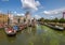 Historical Oude Haven with old ships in city center of Rotterdam