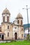 Historical Our Lady of the Rosary Church at the central square of the small town of Tibasosa located in the Boyaca department in