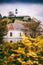 Historical Petrovaradin fortress in Serbia on the banks of the Danube, beautiful autumn landscape