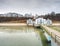 Historical pier and the resort of Sellin on Ruegen island