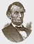 Historical portrait of Abraham Lincoln, the american president