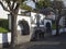 Historical public water drinking fountain at Main square in the center of Vila Franca do Campo town, located on Sao
