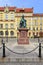 Historical quarter of Wroclaw, Poland - Old Town and Market Square, polish writer Aleksander Fredro monument and medieval