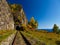 Historical railway with a tunnel at Baikal lake