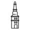 Historical riga tower icon, outline style