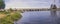 Historical Roman Bridge Puente Romano over the Guadiana River in Merida, Spain