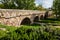 Historical Roman bridge of Salamanca also known as Puente Mayor del Tormes