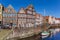 Historical sailing ship in the old harbor of Stade