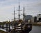 Historical Sailing Ship on the River Weser in the Hanse City Bremen