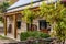 A historical sandstone built house in Hurunui district of the Canterbury Region on the of the South Island of New Zealand