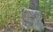 Historical signpost along a forest path in the heath, in which the cardinal points and the direction to nearby villages are