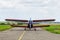 Historical single engine airplane Antonov AN2, front view