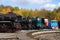 Historical Steam Engines in Depot in Czech Railways Museum Luzna u Rakovnika, Czech Republic, Europe