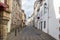 Historical street of small city Vannes, France